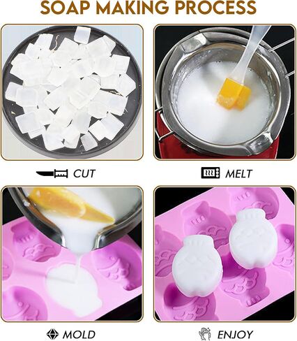 Mixed Scent Soap Base DIY Handmade Soap with Goat Milk & Honey & Peach & Cologne, Moisturizing Melt and Pour Soap Base for Soap Making 4pack in Saudi Arabia