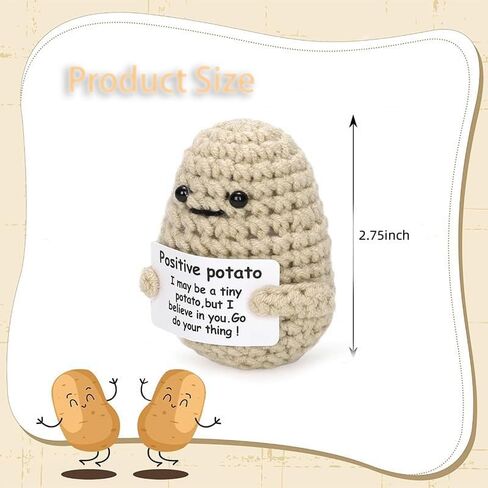 Positive Potato Crochet Mini Knitted Potato Toy Home Decorations Encouragement Gifts (Mr. Potato) in Saudi Arabia
