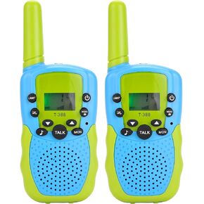 PowerTRC Toddler Walkie Talkies Kids, 22 Channels 2 Way Radio Toy with Backlit LCD Flashlight, 3 Miles Range for Outdoor Activities, Hiking, Camping, Communication