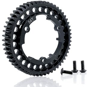 54T Spur Gear Replacement for Traxxas 6449, 54-Tooth 1.0 Metric Pitch, 45# Hardened Steel 54T 1M Spur Main Gear Upgraded Gear for 1/5 X-Maxx 6S 8S 1/10 Maxx 4S 1/10 E-Revo 2.0 VXL Brushless 1/7 XO-1