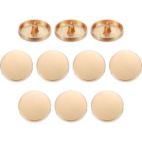 HARFINGTON 10pcs Metal Flat Button, 12.5mm Round Metal Sewing Button Alloy Shank Replacement Button for Men Women Suit Woolen Coat Shirt Jacket Trousers Sewing Crafts, Mist Silver