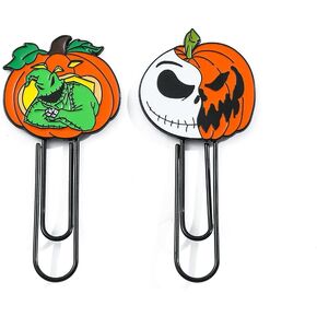 The Nightmare Before Christmas Metal Bookmark Set, Unique Movie Character Bookends, Gift for Movie Fans and Book Lovers (4pcs Metal Bookmark)