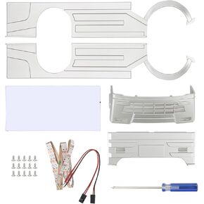 RC Wide Body Kit, ABS Plastic RC Wide Body Kit for WPL D12 RC Truck Modification Kits for WPL D12 with 1 X Screwdriver for WPL D12 RC Truck(Blue)