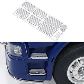 RCHUBAM 1Set RC Side Pedal 1/14 Scale Scania Stainless Steel Side Plate for 1/14 Tamiya Scania 770S 6×4 8×4 RC Trailer Tractor Truck Upgrade Parts #56368#56371, Silver