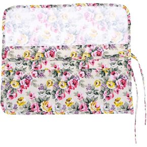 22 Slot Paint Brush Roll Up Bag,Art Paint Brush Holder,Canvas Rollup Case for Oil Paint Brush Makeup Brush