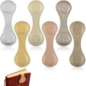 6 Pcs Leather Magnetic Bookmarks 4.5"x1.5"Graduation Bookmarks Teacher Appreciation Gifts Retro Magnetic Markers Book Reading Gift for Booklovers Readers Writers Poets(Multicolor)