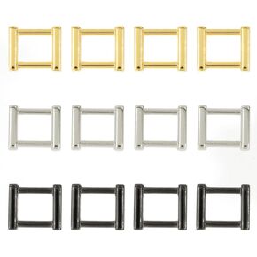 12 Pcs Rectangle Rings Buckle, Rectangle Buckles Strap Connector Bags Loop