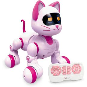 CATTER REBOT CAT عن بُعد ، قطة SMART قابلة للبرمجة مع استشعار اللمس ، LED EYES DANET & MUSIC WARKIN