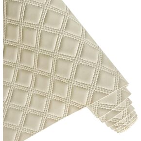 ONEART | Solid Plaid Embossed Faux Leather Fabric, 16"×54" Soft Durable Synthetic Pleather for Wallets Handbag Sewing Projects-Pink