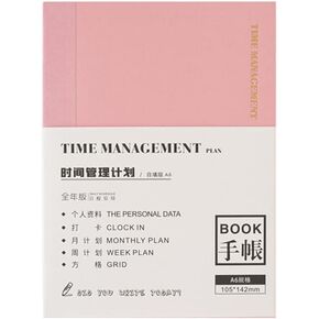xingtingyu Undated Weekly Planner A5 A6 Time Management Weekly Monthly Schedule Book for Full Year Timeline Agenda Notebook Notepad Pink