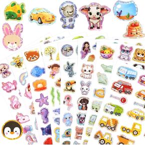 Animal Stickers for Kids Toddlers 16Sheets Holographic Teens Under The Sea Teacher Incentive Reward Chart Stickers for Students Classroom Supplies Teacher Must Haves