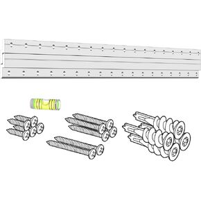 Z Clips 18" 1 Pack - French Cleat Picture Hanger Heavy Duty - Wall Mirror Mounting Bracket - Flush Mount Hanging Kit for Shelf, Painting, Frames, Cabinet, Soundbar, Whiteboard or Headboard - 120 lb