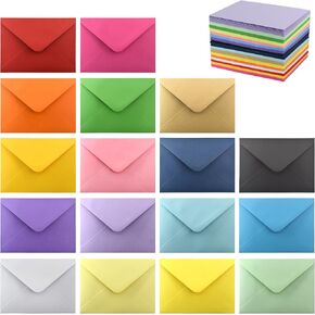 VANRA 170 Pack A6 Envelopes for Invitations Self Seal Colorful Envelopes Bulk for 4x6 Greeting Cards V Flap, Wedding Invitations, Photos, Graduation (17 Assorted Colors)