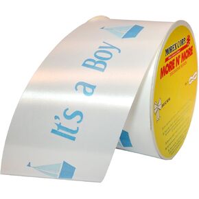 Morex Ribbon Baby Surprise Ribbon: It's a Boy, Polypropylene, 2 3/4 inches by 20 Yards, Light Blue/Boy, Item 90170/20-602