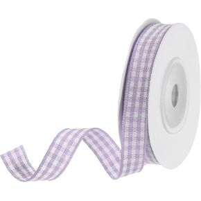 DMiotech 3/8 Inch 10 Yards Gingham Ribbon, Checkered Ribbon Plaid Ribbon for Gift Wrapping Decoration Art Craft DIY, Brown and White