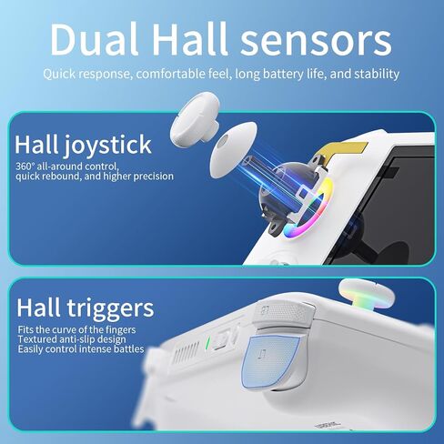 RG 406H وحدة التحكم باليد الرجعية مع شاشة IPS 4 بوصة شاشة RGB الإضاءة المحمولة المحمولة مع نظام Android 13 و 128G بطاقة TF 5000mAh بطارية بيضاء in Kuwait