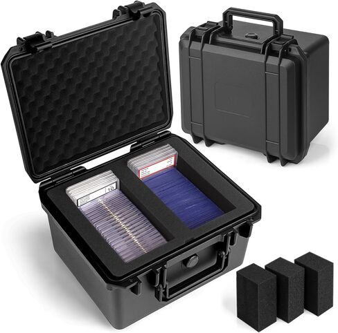 صندوق تخزين البطاقات المتدرج - حالة لوحات بطاقة التداول الرياضية متوافقة مع PSA CSG BGS SGC Magnetic Card Solder & Top Loaders ، مربعات مقاومة للماء - مقصورات علبة مخصصة للبطاقات المخصصة in Kuwait