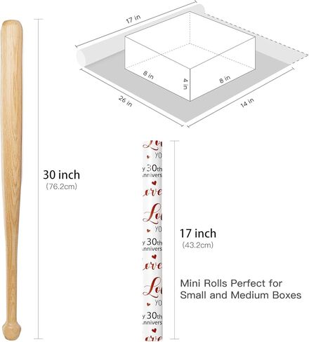 RUSPEPA Wrapping Paper Roll for 1st Anniversary - 17 Inches x 16.4 Feet - Happy 1st Anniversary Love you More Design on Durable Paper for Wedding Anniversary, Valentine's Day and Special Occasions in Kuwait