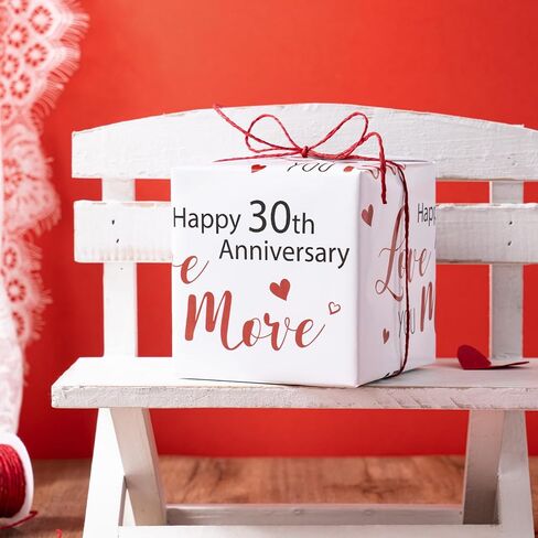 RUSPEPA Wrapping Paper Roll for 1st Anniversary - 17 Inches x 16.4 Feet - Happy 1st Anniversary Love you More Design on Durable Paper for Wedding Anniversary, Valentine's Day and Special Occasions in Kuwait