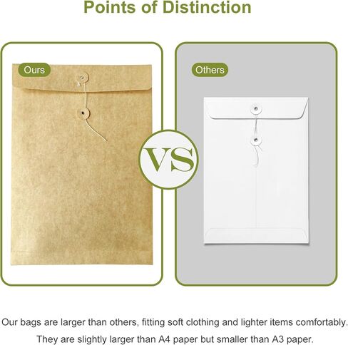 Brown File Folders 10"x15" with String, 20/Pack Large Envelopes Manila Folders Ideal for Interoffice, Business, Used to Store and Organize Various Types of Documents in Saudi Arabia