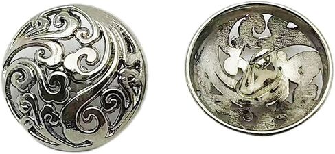 30PC Metal Buttons Antique Silver with Metal Shank Round Antique Flower Buttons DIY Sewing Buttons 20mm in Saudi Arabia
