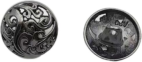 30PC Metal Buttons Antique Silver with Metal Shank Round Antique Flower Buttons DIY Sewing Buttons 20mm in Saudi Arabia