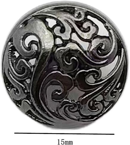 30PC Metal Buttons Antique Silver with Metal Shank Round Antique Flower Buttons DIY Sewing Buttons 20mm in Saudi Arabia
