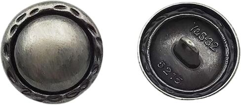 30PC Metal Buttons Antique Silver with Metal Shank Round Antique Flower Buttons DIY Sewing Buttons 20mm in Saudi Arabia
