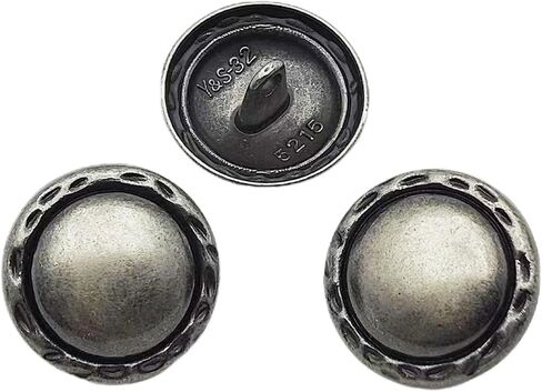 30PC Metal Buttons Antique Silver with Metal Shank Round Antique Flower Buttons DIY Sewing Buttons 20mm in Saudi Arabia