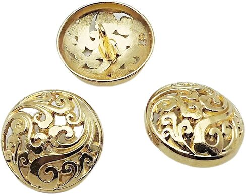 30PC Metal Buttons Antique Silver with Metal Shank Round Antique Flower Buttons DIY Sewing Buttons 20mm in Saudi Arabia