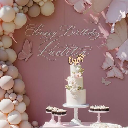 Baby In Bloom Wood Cake Topper - Bloom Sign Cake Decorations, Baby Shower Party Decor, Gender Reveal Party Supplies, Butterfly Sign Cake Smash Photo Background Props (Baby in bloom CT) in Saudi Arabia
