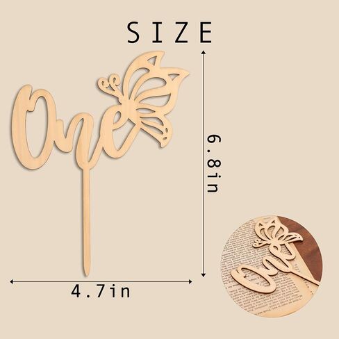 Baby In Bloom Wood Cake Topper - Bloom Sign Cake Decorations, Baby Shower Party Decor, Gender Reveal Party Supplies, Butterfly Sign Cake Smash Photo Background Props (Baby in bloom CT) in Saudi Arabia