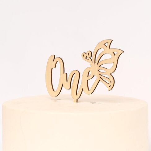 Baby In Bloom Wood Cake Topper - Bloom Sign Cake Decorations, Baby Shower Party Decor, Gender Reveal Party Supplies, Butterfly Sign Cake Smash Photo Background Props (Baby in bloom CT) in Saudi Arabia
