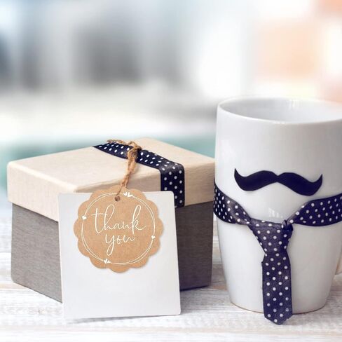 Joycraft 100pcs شكرا لك علامات الهدايا مع سلسلة ، ولف هدايا كرافت. in Kuwait