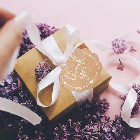 Joycraft 100pcs شكرا لك علامات الهدايا مع سلسلة ، ولف هدايا كرافت. in Kuwait
