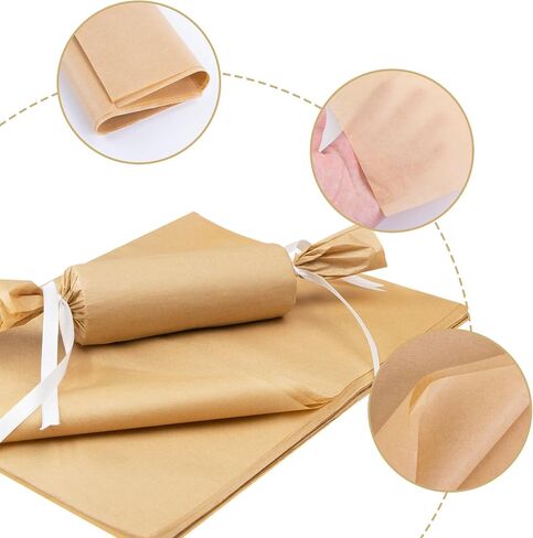 Koogel 120 Sheets Kraft Tissue Paper Bulk, Tissue Paper Gift Wrapping 14 x 20 Inch Brown Rustic Art Paper for DIY Project Birthday Holiday Crafts Decor Acid Free in Saudi Arabia