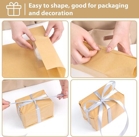 Koogel 120 Sheets Kraft Tissue Paper Bulk, Tissue Paper Gift Wrapping 14 x 20 Inch Brown Rustic Art Paper for DIY Project Birthday Holiday Crafts Decor Acid Free in Saudi Arabia