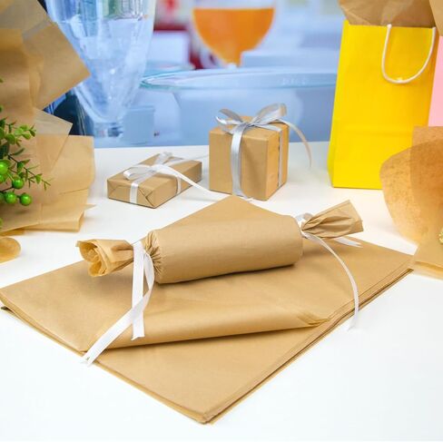 Koogel 120 Sheets Kraft Tissue Paper Bulk, Tissue Paper Gift Wrapping 14 x 20 Inch Brown Rustic Art Paper for DIY Project Birthday Holiday Crafts Decor Acid Free in Saudi Arabia