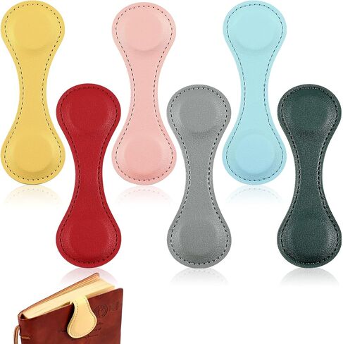 6 Pcs Leather Magnetic Bookmarks 4.5"x1.5"Graduation Bookmarks Teacher Appreciation Gifts Retro Magnetic Markers Book Reading Gift for Booklovers Readers Writers Poets(Multicolor) in Saudi Arabia