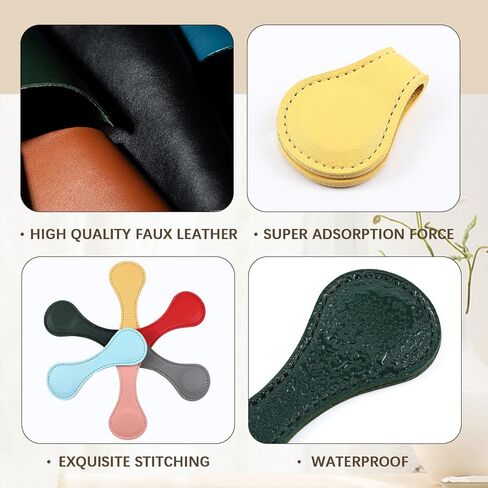 6 Pcs Leather Magnetic Bookmarks 4.5"x1.5"Graduation Bookmarks Teacher Appreciation Gifts Retro Magnetic Markers Book Reading Gift for Booklovers Readers Writers Poets(Multicolor) in Saudi Arabia