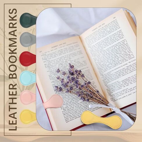 6 Pcs Leather Magnetic Bookmarks 4.5"x1.5"Graduation Bookmarks Teacher Appreciation Gifts Retro Magnetic Markers Book Reading Gift for Booklovers Readers Writers Poets(Multicolor) in Saudi Arabia