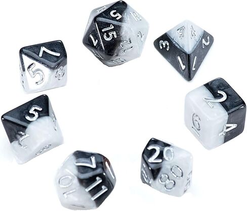 Gate Keeper Games & Dice: Mighty Tiny Dice: Lightning Lightning - 7 PC - RPG DICE SET DROMAL CONGEN in Kuwait