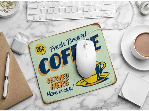Pehede Mouse pad with Anti-Slip Rubber Base, Easy Gliding,Computer Mouse Mat for Computers, Laptop, Gaming, Office & Home, 7.9 * 9.5 in,Vintage Car with Surfboard and Tropical Tree Beach in Saudi Arabia