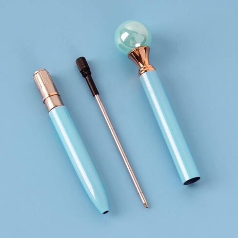 6 Pieces False Pearl Decoration Twist Metal Ballpoint Pen Ball Pen 1.0 MM Black Ink in Saudi Arabia