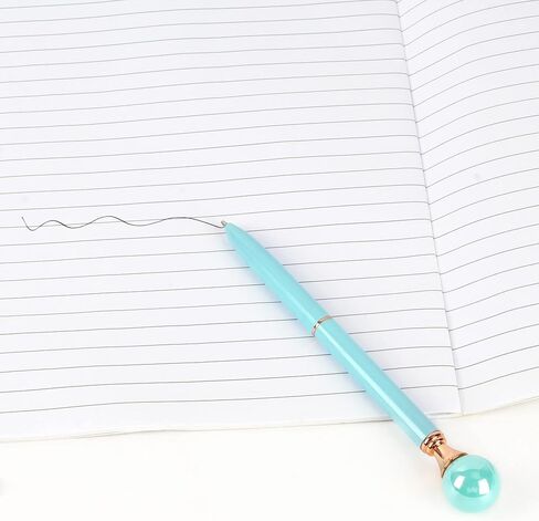 6 Pieces False Pearl Decoration Twist Metal Ballpoint Pen Ball Pen 1.0 MM Black Ink in Saudi Arabia