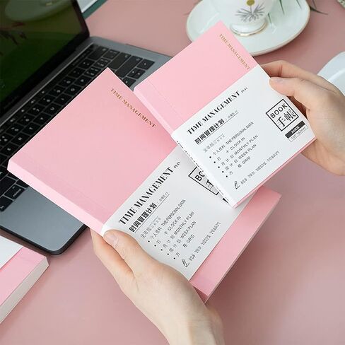 xingtingyu Undated Weekly Planner A5 A6 Time Management Weekly Monthly Schedule Book for Full Year Timeline Agenda Notebook Notepad Pink in Saudi Arabia