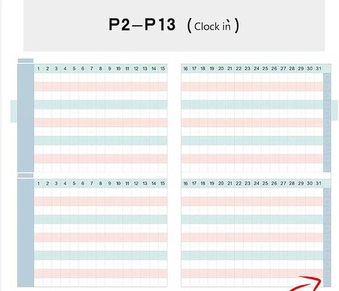 xingtingyu Undated Weekly Planner A5 A6 Time Management Weekly Monthly Schedule Book for Full Year Timeline Agenda Notebook Notepad Pink in Saudi Arabia