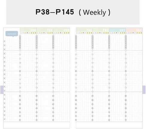 xingtingyu Undated Weekly Planner A5 A6 Time Management Weekly Monthly Schedule Book for Full Year Timeline Agenda Notebook Notepad Pink in Saudi Arabia