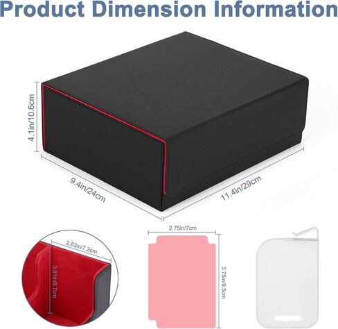 Card Deck Case for Trading Cards 1800+, MTG Card Storage Box, Leather Magnetic Closure Storage Box for Magic Commander, MTG, YuGiOh, PKM and Sports Cards in Saudi Arabia