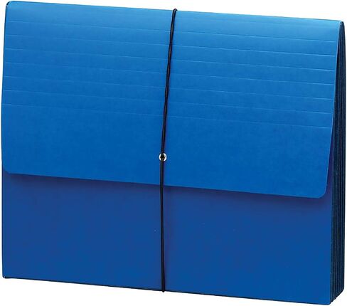 Smead Expanding File Wallet, Flap and Cord Closure, 5-1/4" Expansion, Extra Wide Letter Size, Redrope, 10 per Box (71186) in Saudi Arabia
